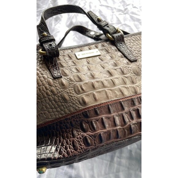 Brahmin Mercury Crescent Textured Leather Medium Asher Satchel Bag Purse - Picture 16 of 16